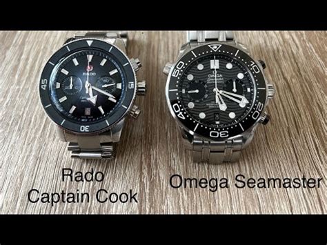 rado captain cook vs omega seamaster|Battle of the Chronographs .